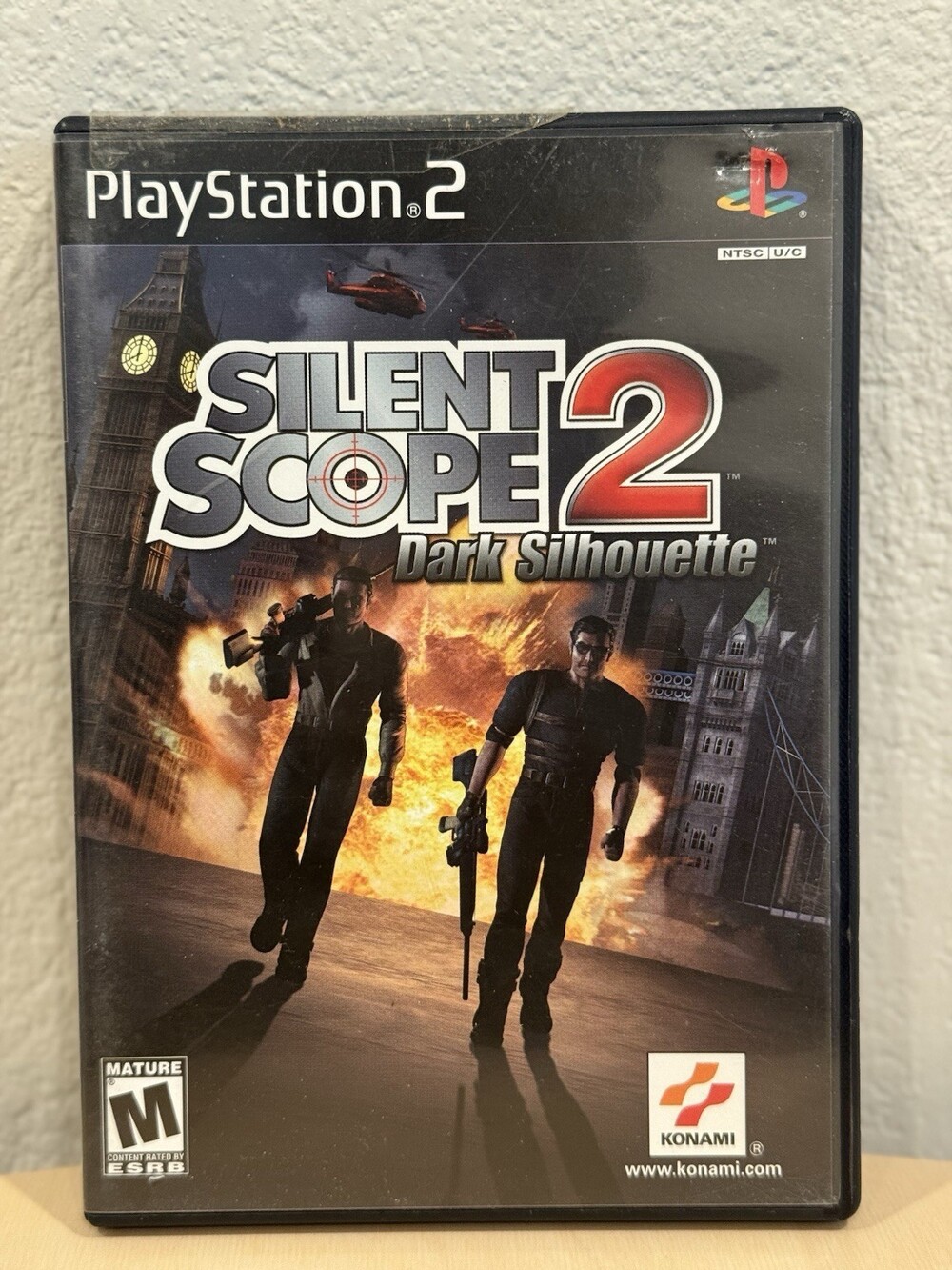 Silent Scope 2: Dark Silhouette Konami Sony Playstation 2 PS2 LN perfect cond/